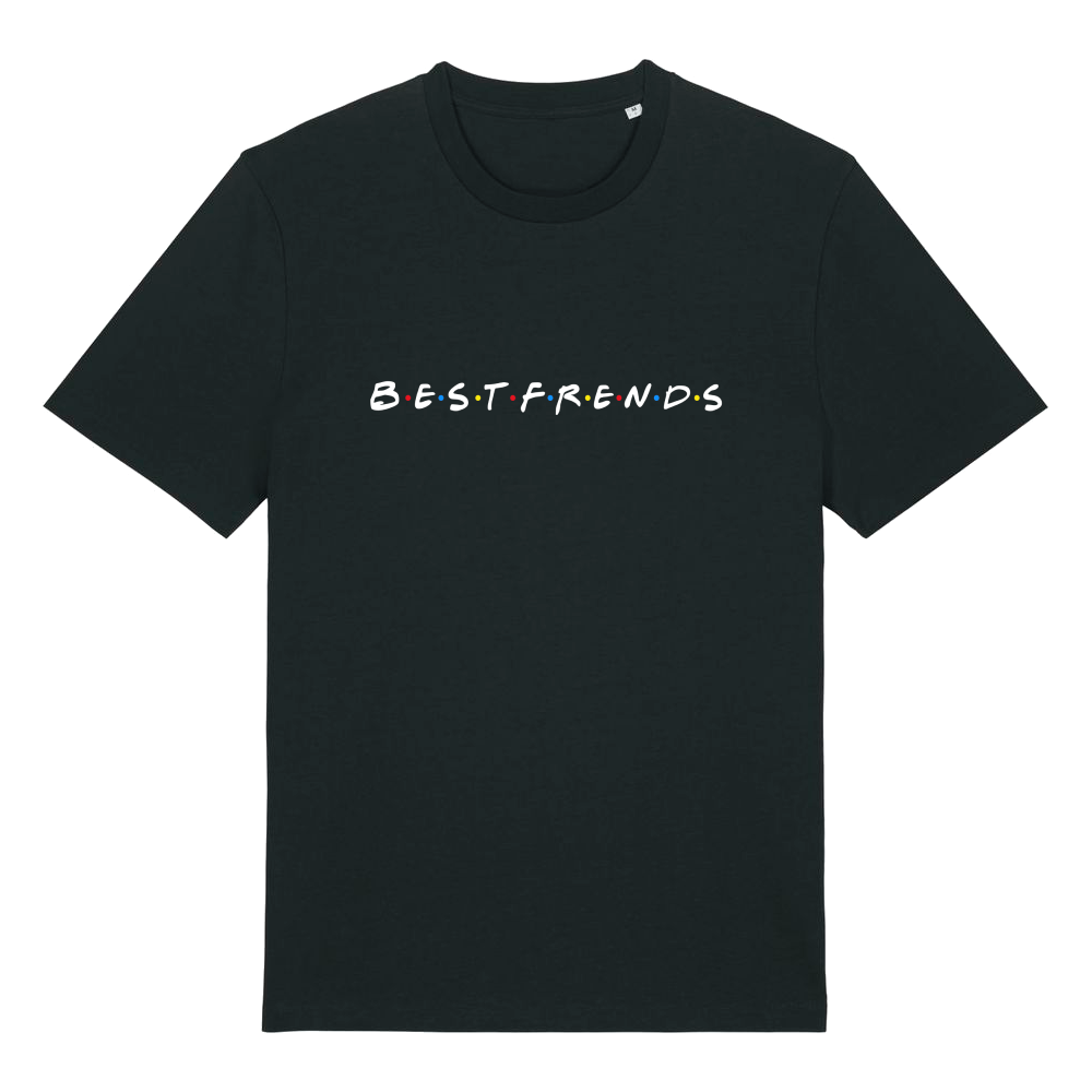 Tričko Adiss - Adiss - Tričko BestFrends, Unisex,Čierna,4XL