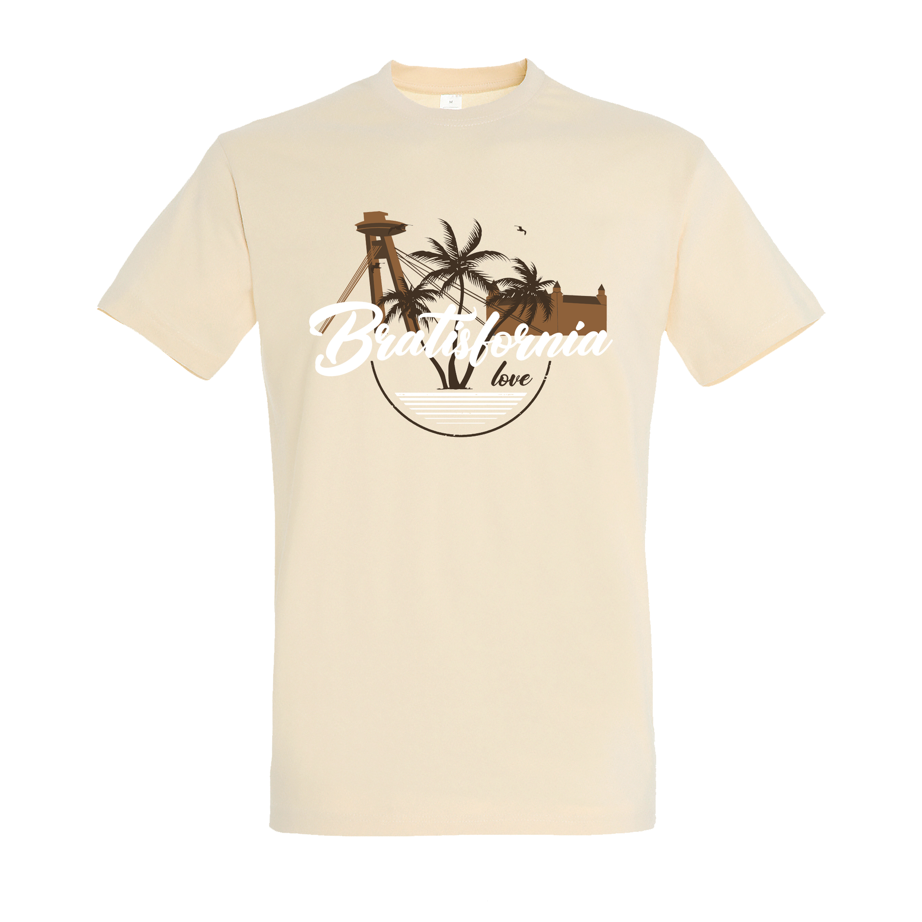 Tričko Adiss - Bratisfornia, unisex,Krémová,XS