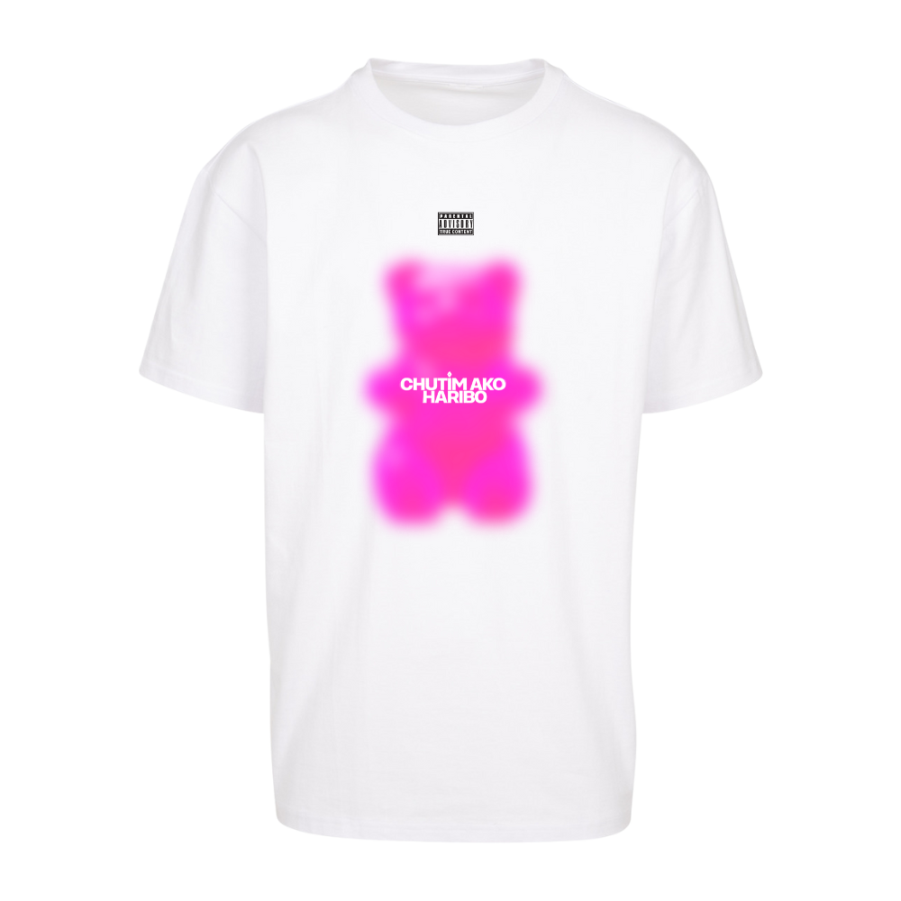 Tričko Alan Murin - Haribo heavy oversized tee, Unisex,Biela,3XL
