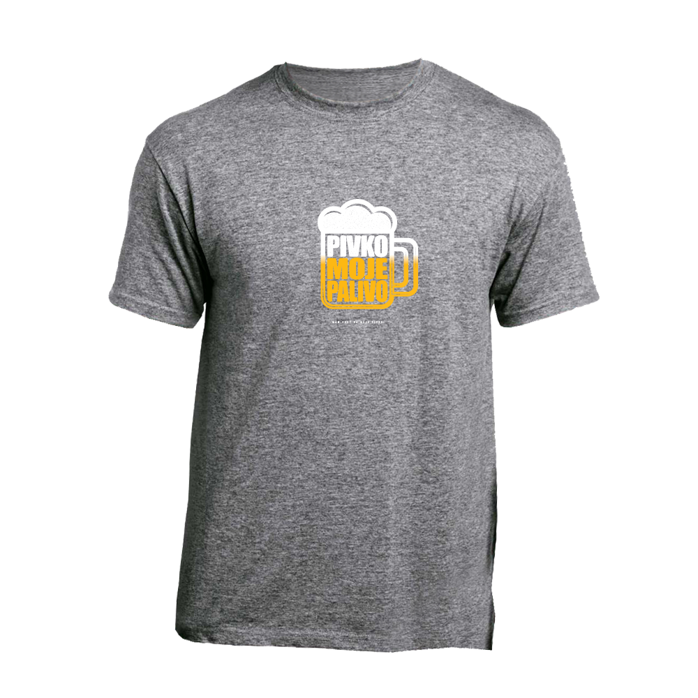 Tričko Cico Band - Pivko je moje palivo, Unisex,Šedá,XXL