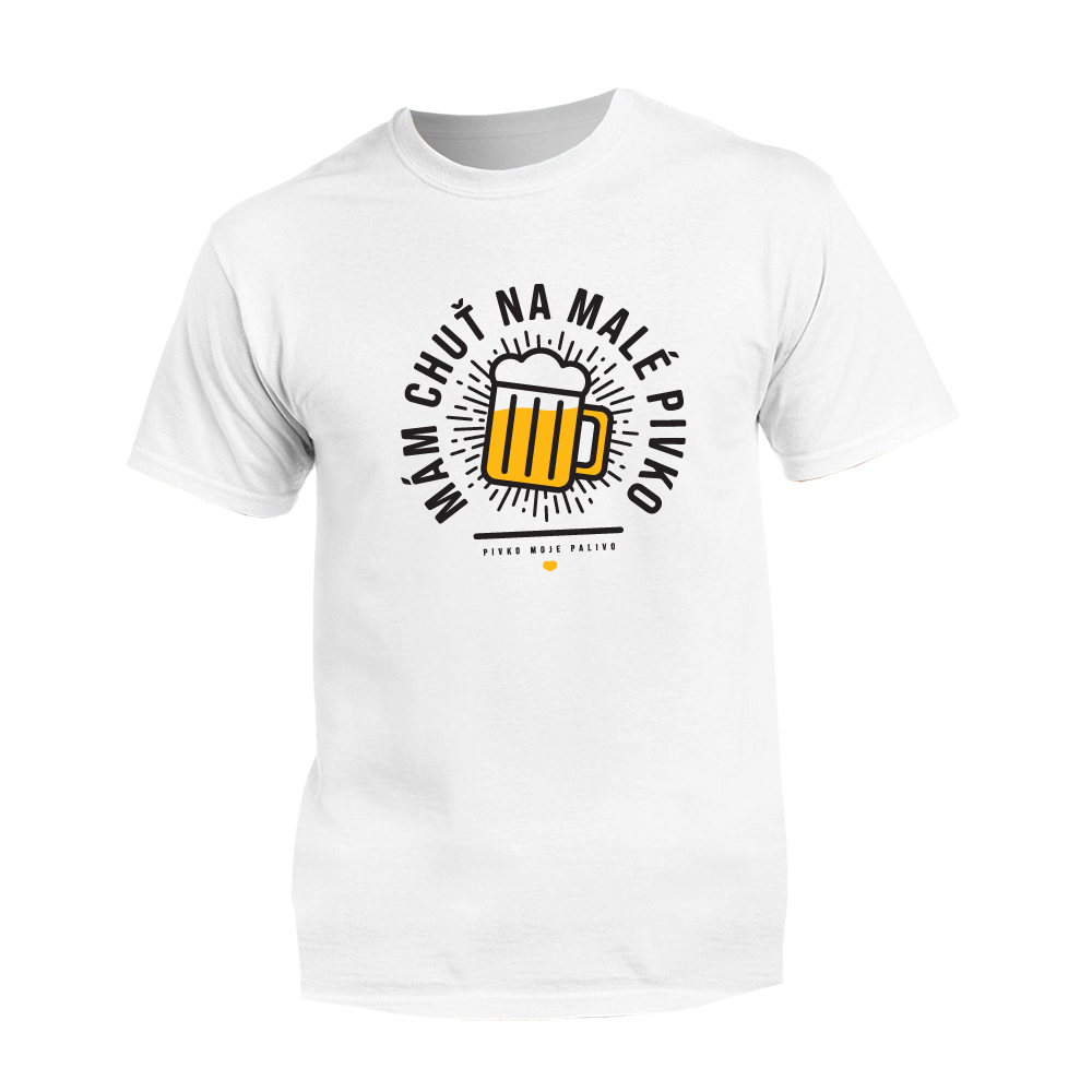 Tričko Cico Band - Mám chuť na malé pivko, Unisex,Biela,XXL