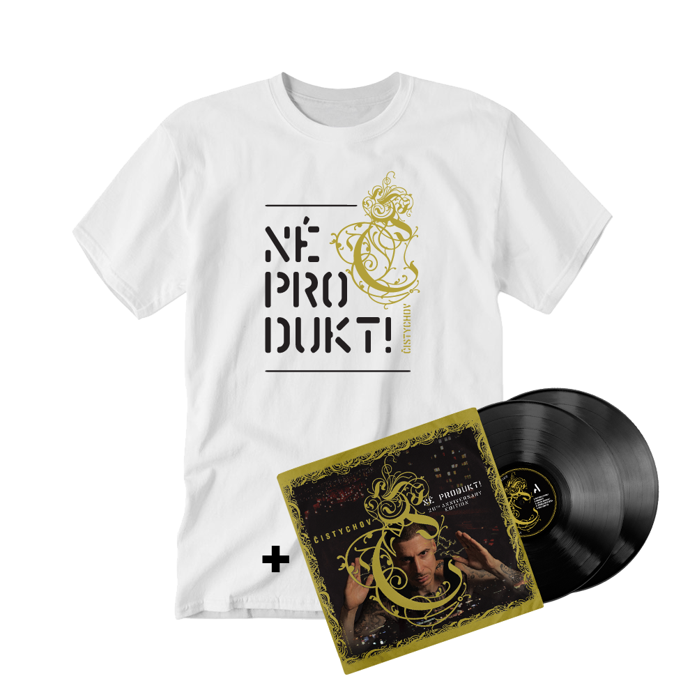 Balík Čistychov - Vinyl Né Produkt! (20th Anniversary Edition) + Tričko Né Produkt! (20th Anniversary Edition)