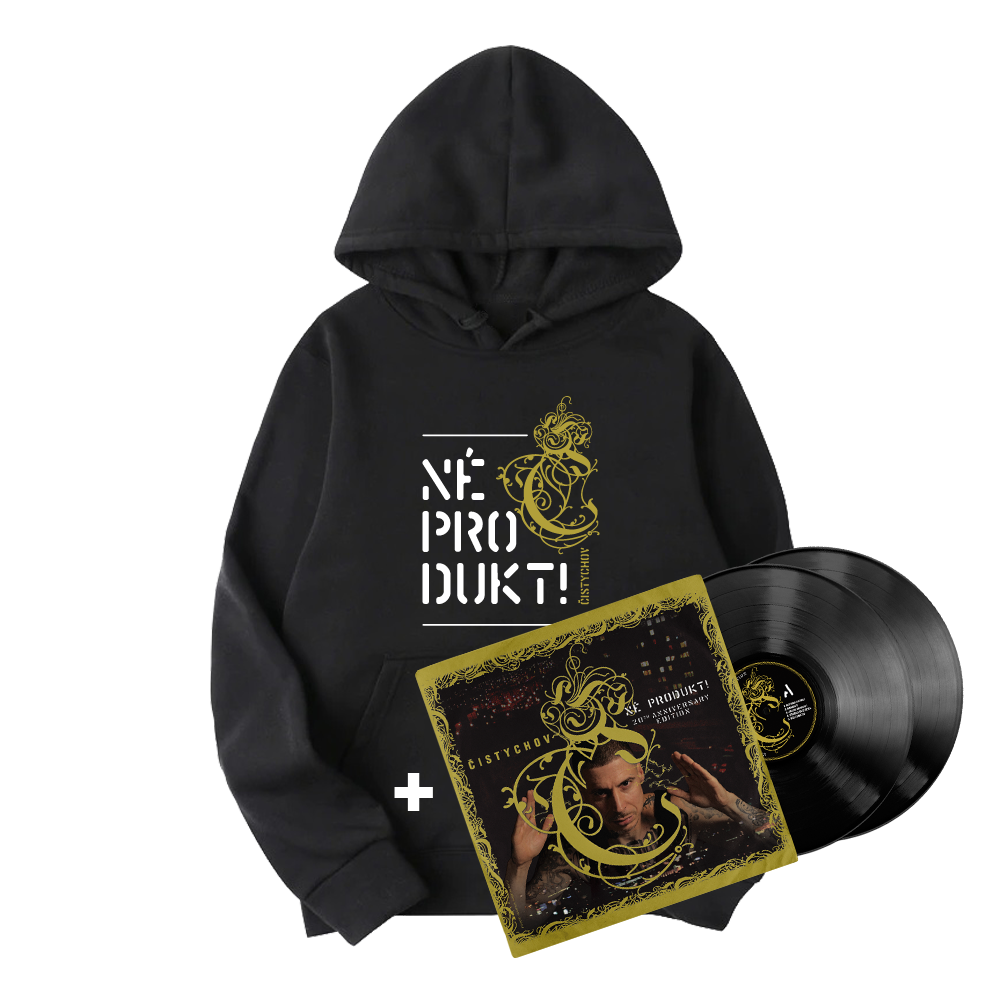 Balík Čistychov - Vinyl Né Produkt! (20th Anniversary Edition) + Mikina Né Produkt! (20th Anniversary Edition)