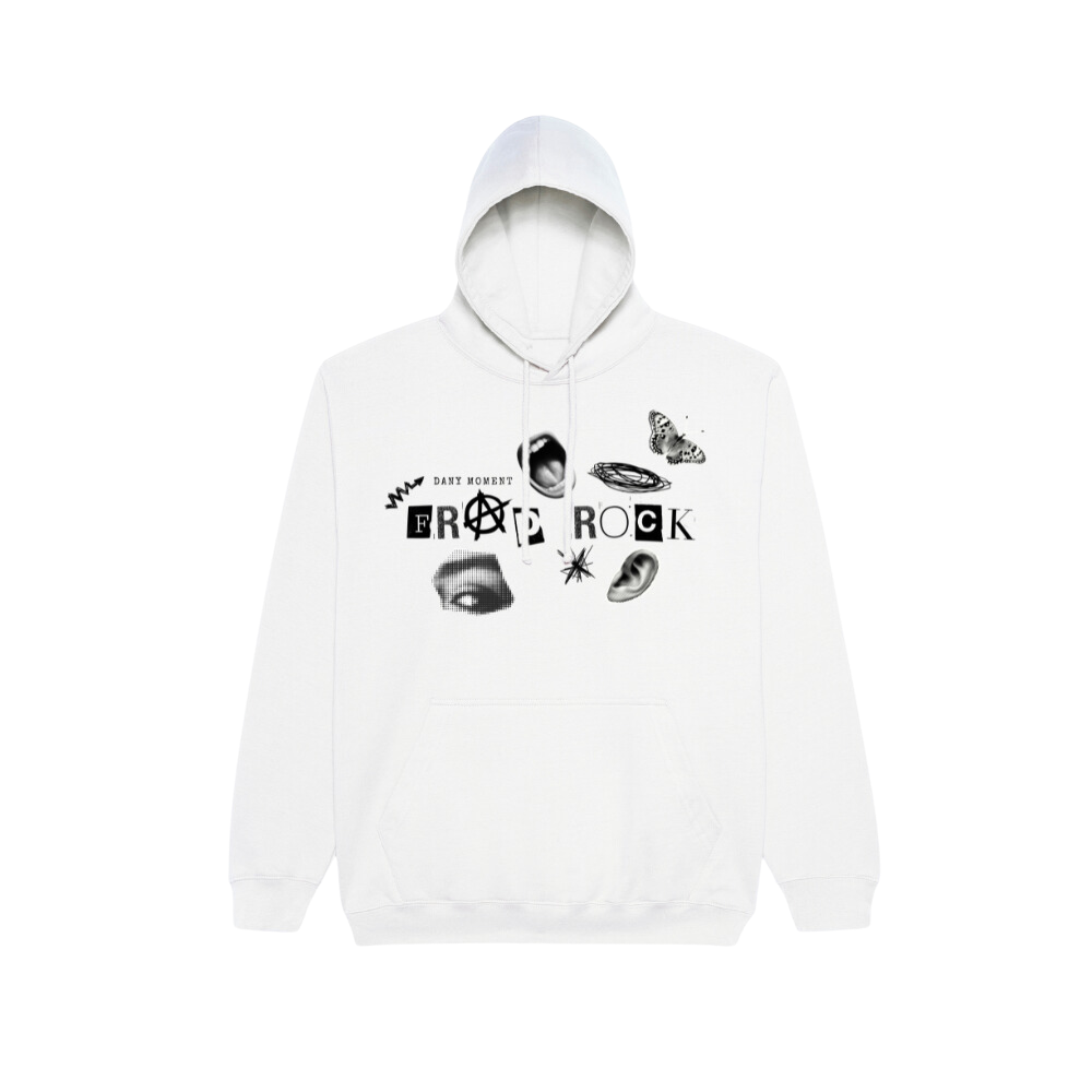 Mikina Dany Moment - Frap Rock, Muž,Biela,3XL