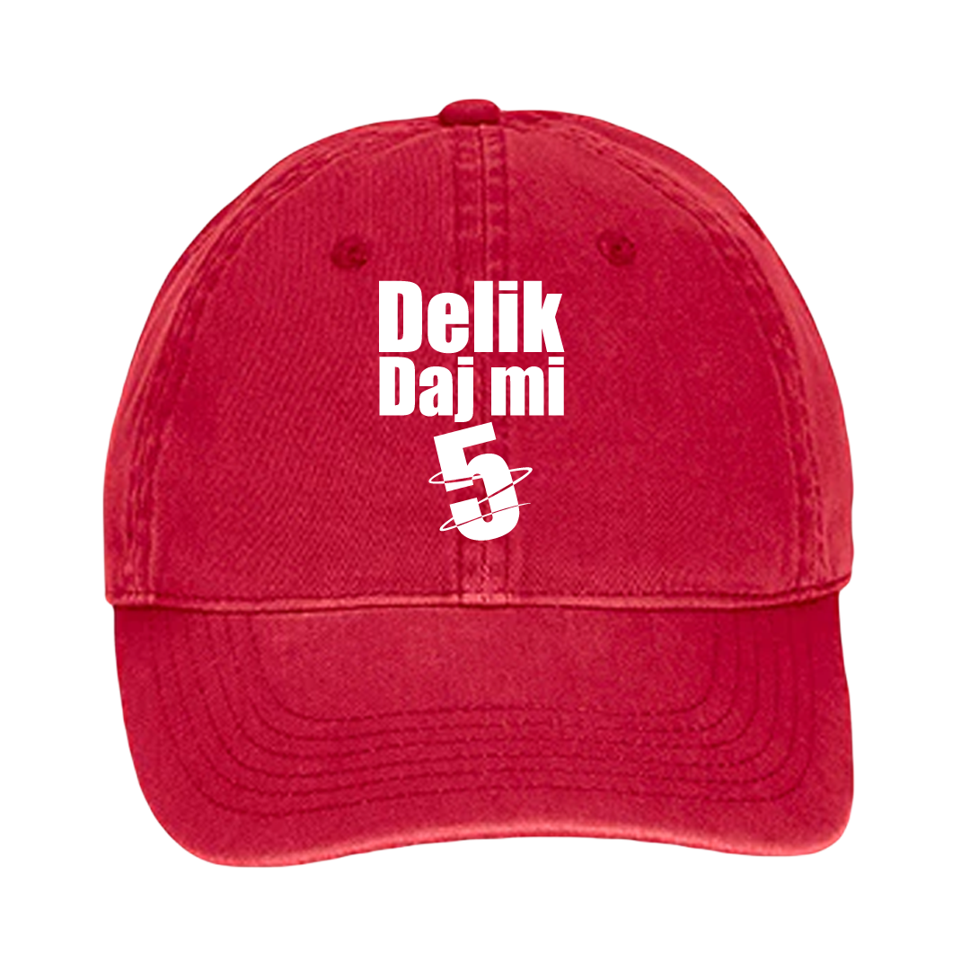 Šiltovka Delik - Daj Mi 5, Unisex,Červená,Univerzálna