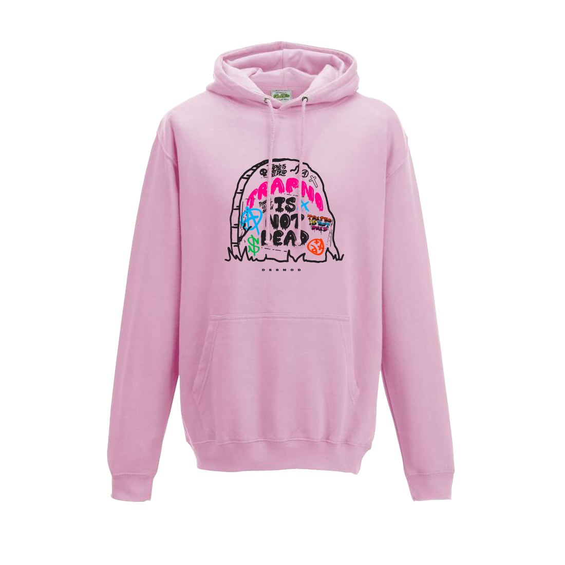 Mikina Desmod - Trapno Tombstone, Unisex,Ružová,3XL
