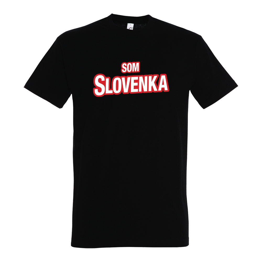 Tričko Emily - Som slovenka, unisex,Čierna,XS