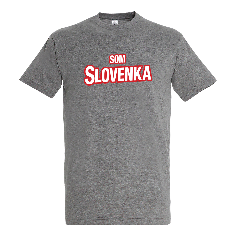 Tričko Emily - Som slovenka, unisex,Šedá,3XL