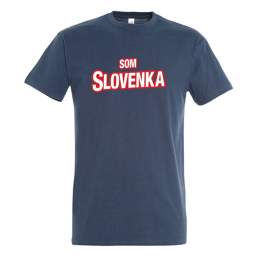 Tričko Emily - Som slovenka, unisex,Denim,XXL