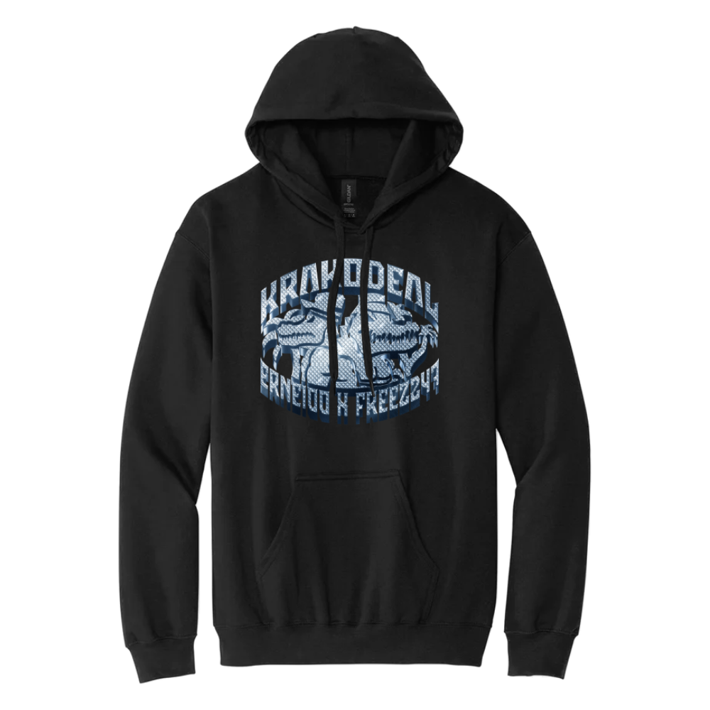 Mikina Erne100 x Freez247 - Krakodeal, Unisex,Čierna,3XL