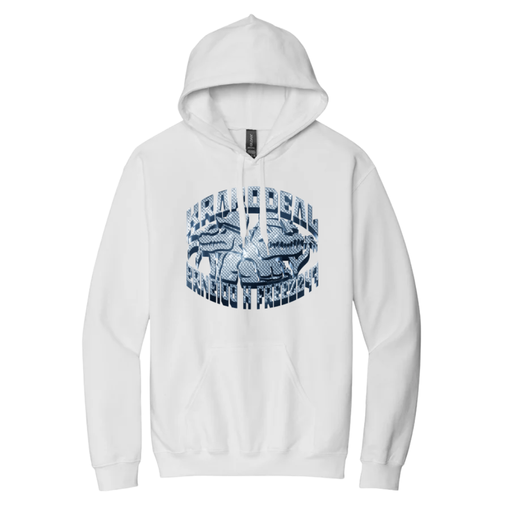 Mikina Erne100 x Freez247 - Krakodeal, Unisex,Biela,3XL