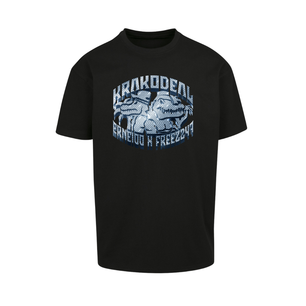 Tričko Erne100 x Freez247 - Krakodeal premium, Unisex,Čierna,3XL
