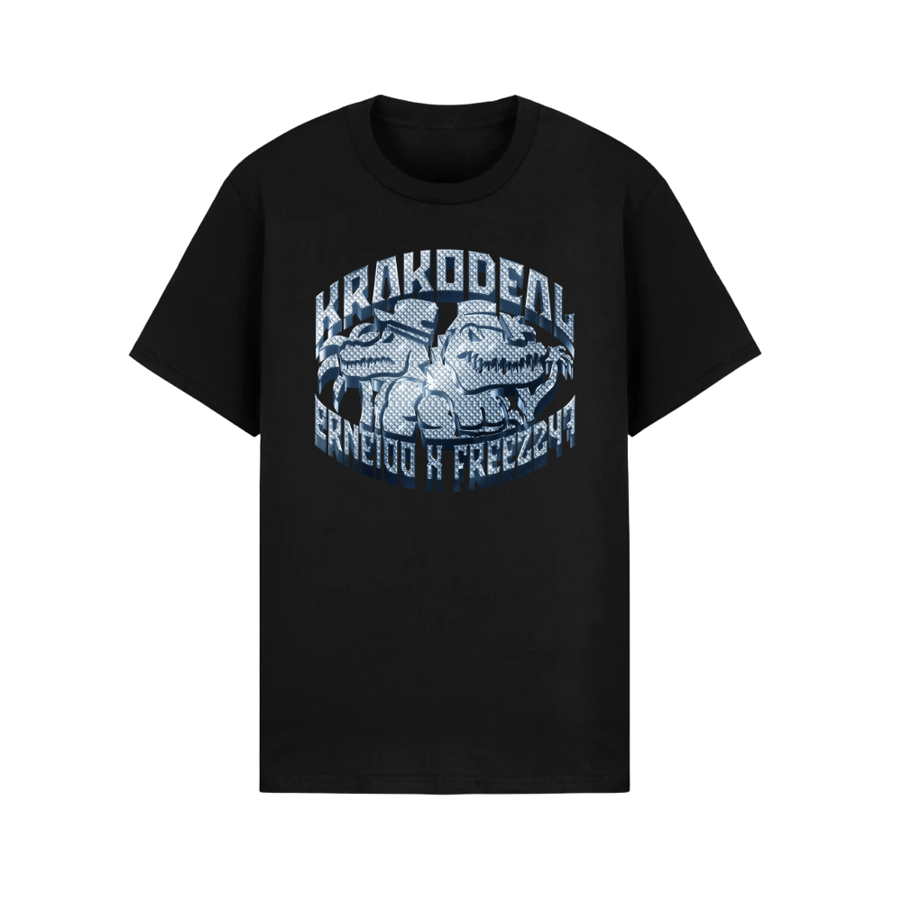 Tričko Erne100 x Freez247 - Krakodeal, Unisex,Čierna,3XL