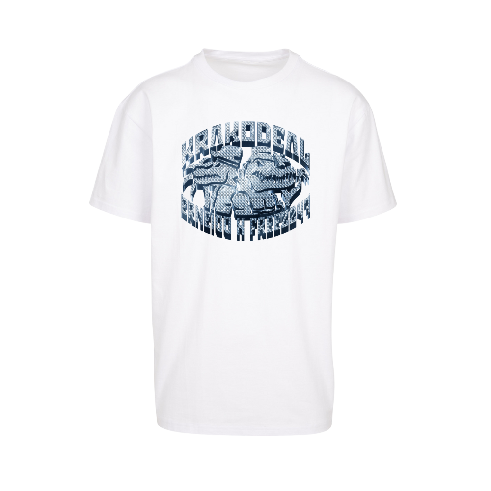 Tričko Erne100 x Freez247 - Krakodeal premium, Unisex,Biela,3XL