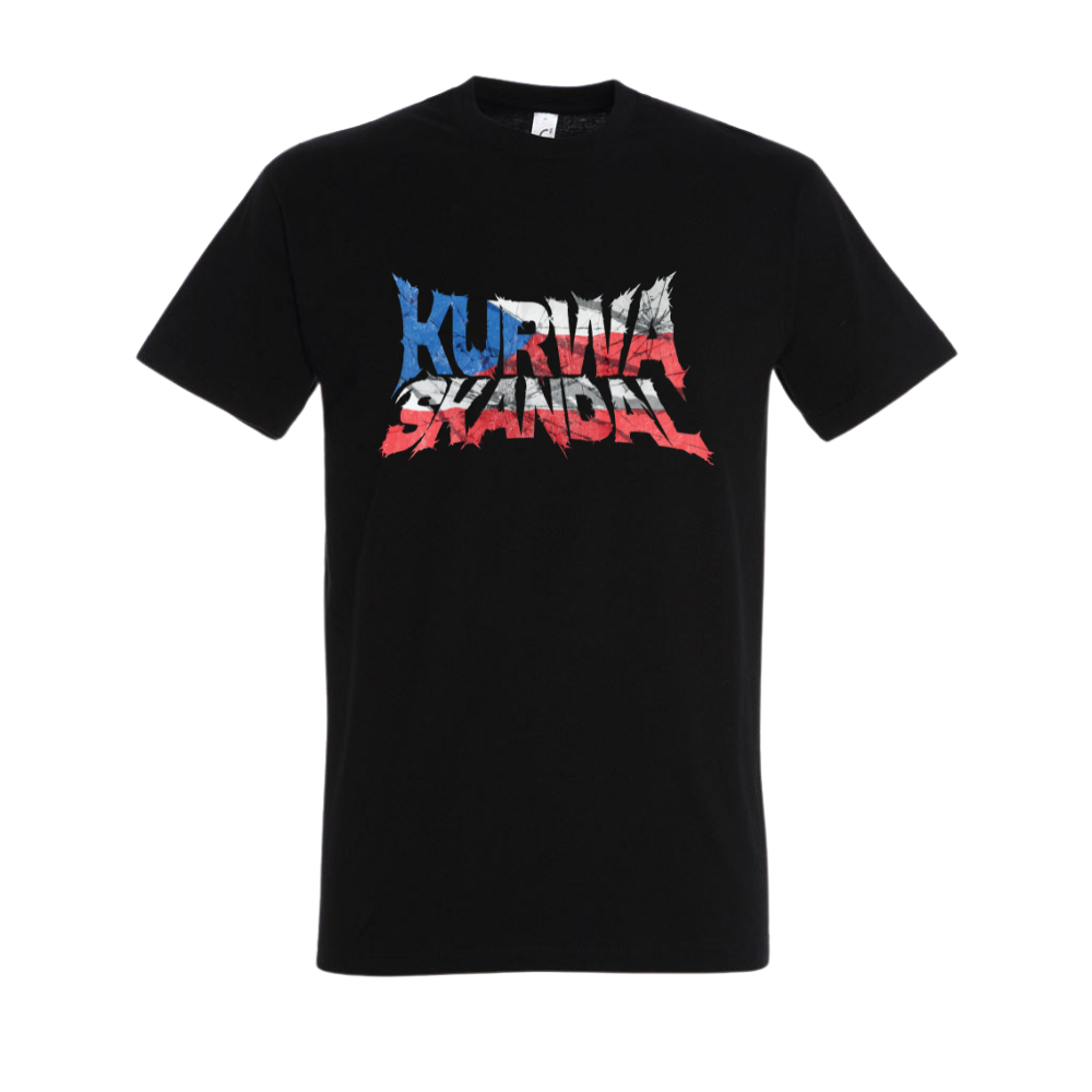 Tričko Erne100 - Kurwa skandal (basic), Unisex,Čierna,XS