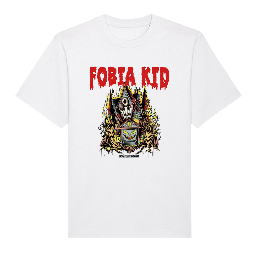 Tričko Fobia Kid - Slovakia Nightmare, Unisex,Biela,XXL