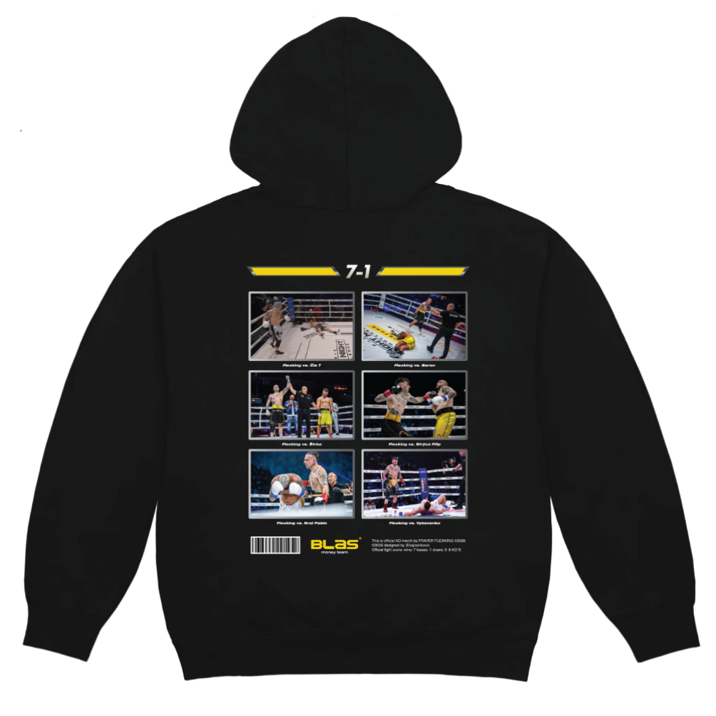 Mikina Frayer Flexking - K.O. MERCH, Unisex,Čierna,3XL