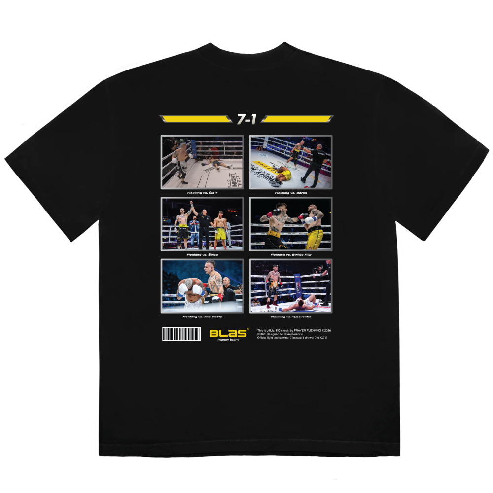 Tričko Frayer Flexking - K.O. MERCH, Muž,Čierna,3XL