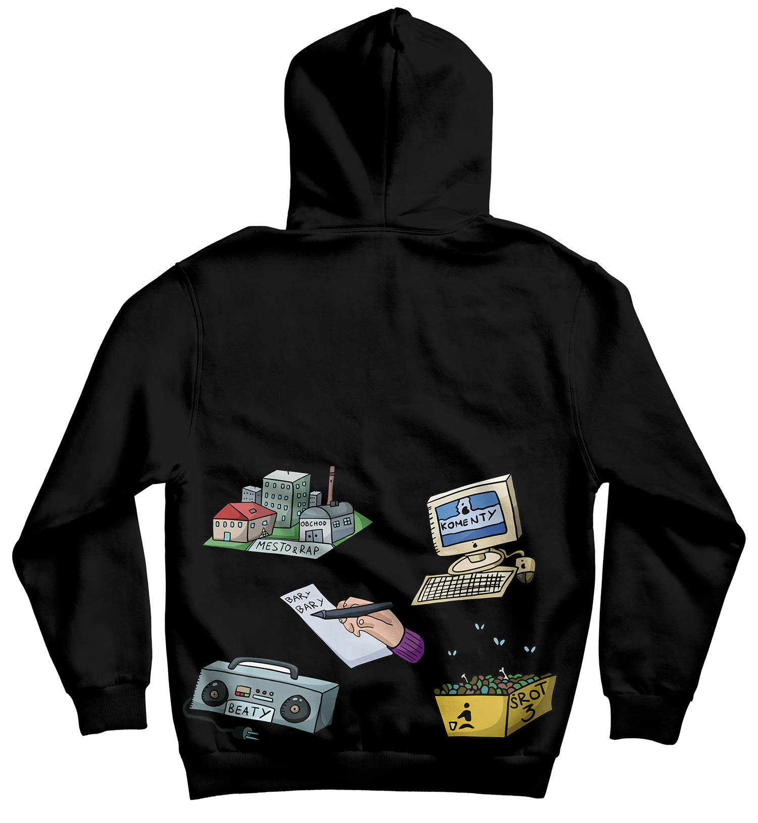 Mikina Gleb - Rapinbox, Unisex,Black,XXL
