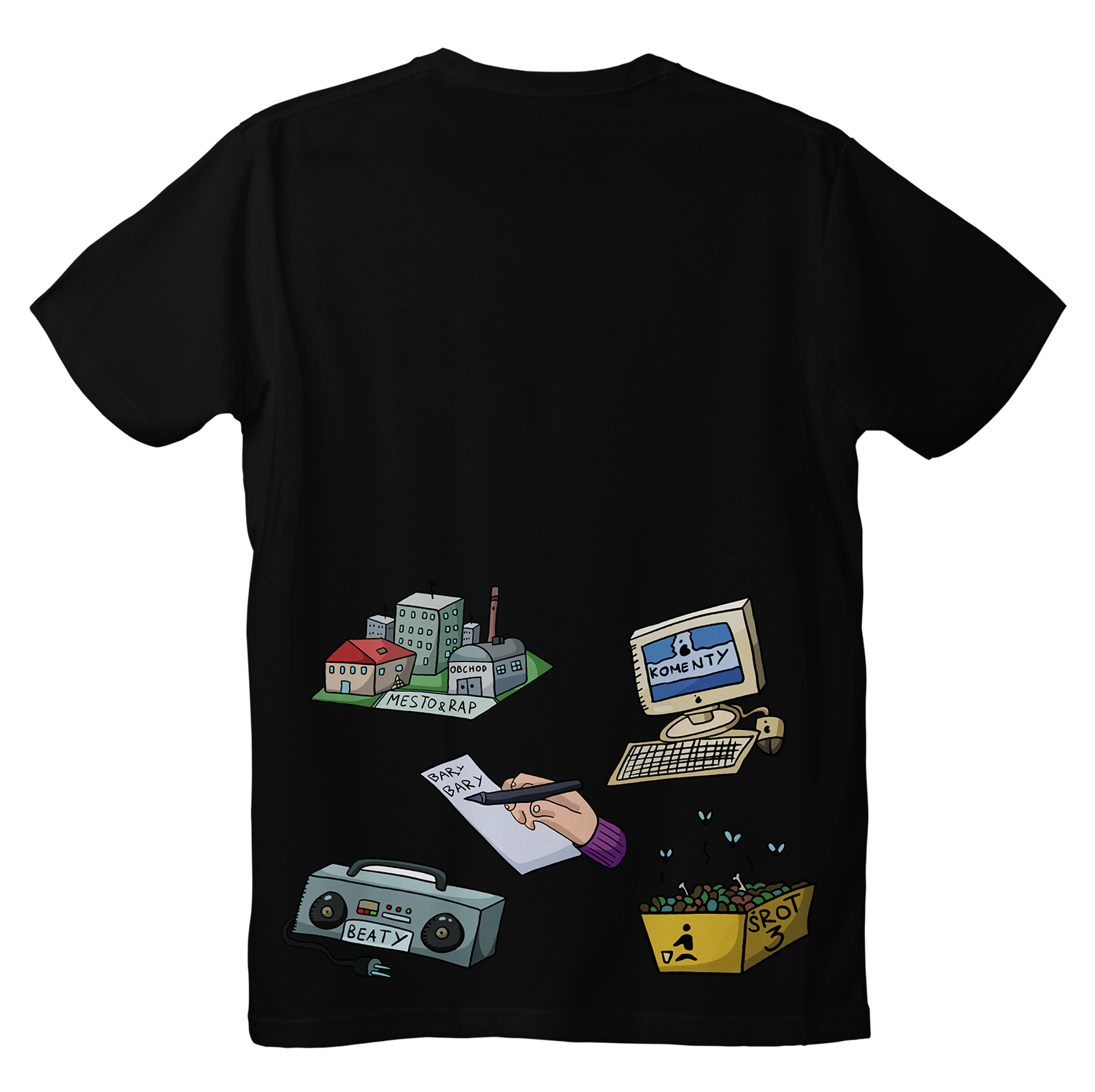 Tričko Gleb - Rapinbox, Unisex,Čierna,XXL