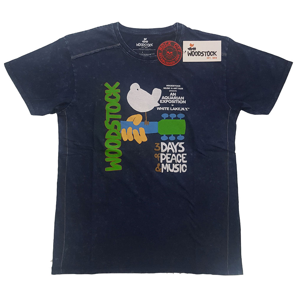 Tričko Woodstock - Poster, Unisex,Modrá,XXL