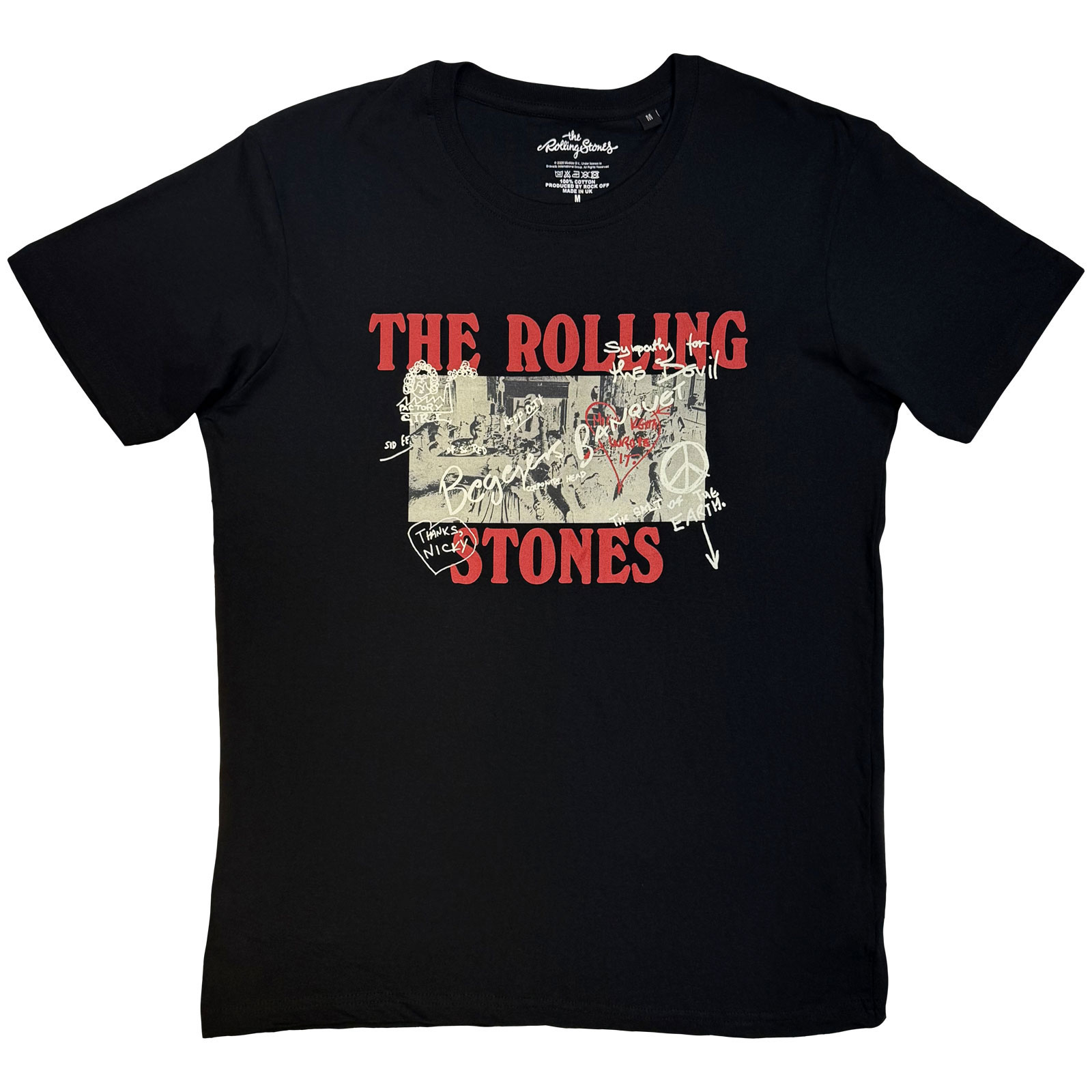 Tričko The Rolling Stones - Beggars Banquet Graffiti, Unisex,Čierna,XXL
