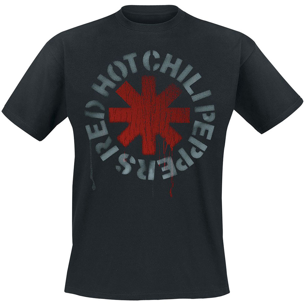 Tričko Red hot chili peppers - Stencil, Unisex,Čierna,XXL
