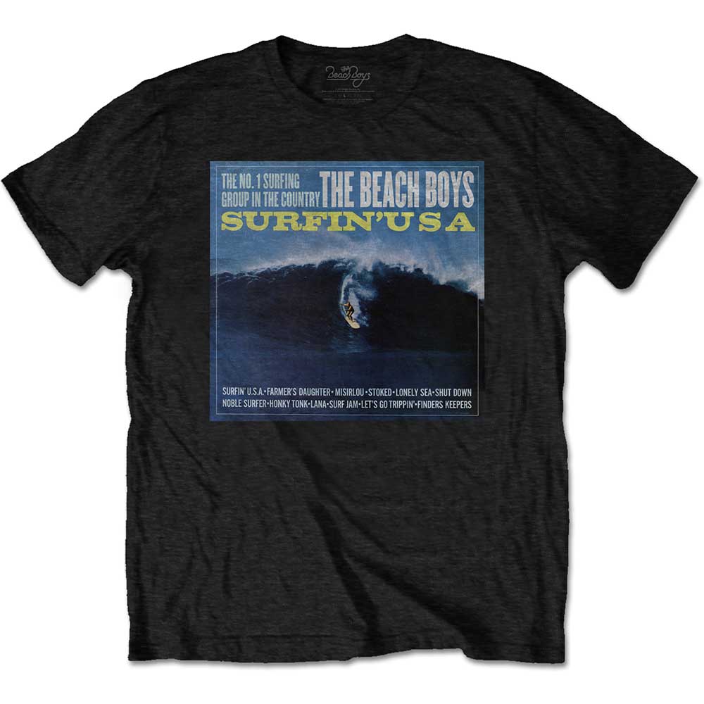 Tričko The Beach Boys - Surfin' USA, Unisex,Čierna,XXL