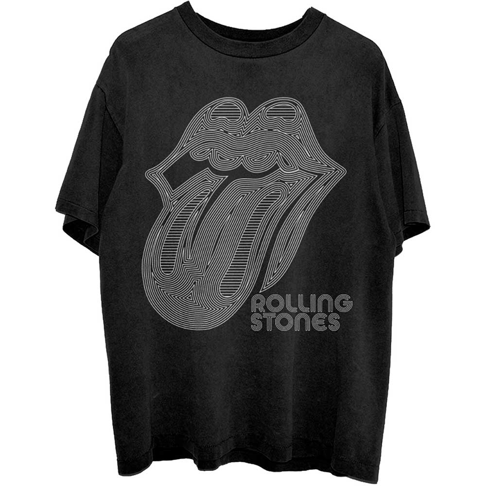 Tričko The Rolling Stones - Holographic Tongue, Unisex,Čierna,XXL