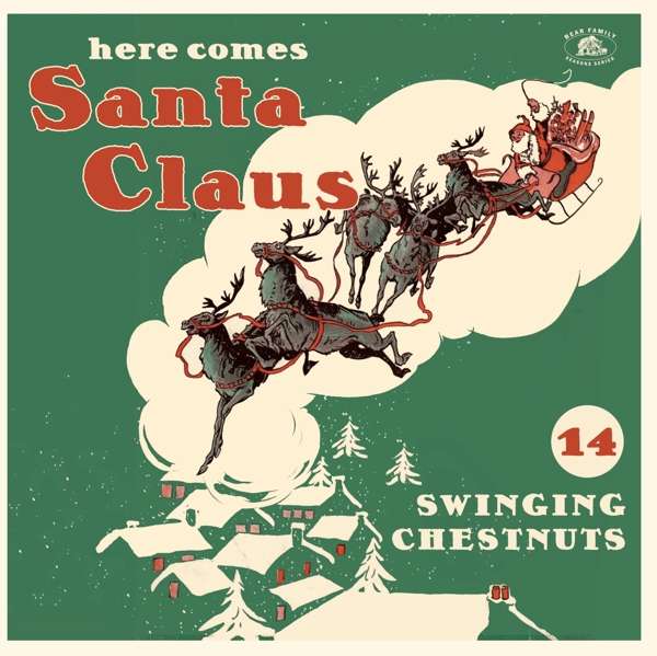 Vinyl Výberovka - Here Comes Santa Claus (14 Swinging Chestnuts) (Red Vinyl with Free X-Mas Card)