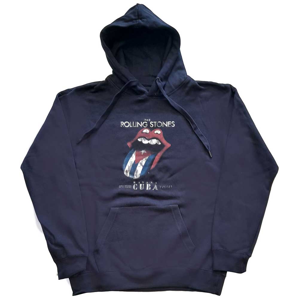 Mikina The Rolling Stones - Havana Cuba, Unisex,Modrá,XXL