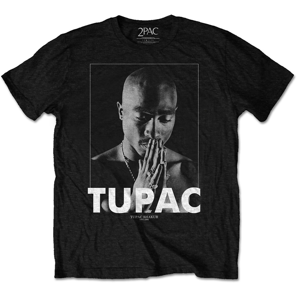 Tričko 2Pac - Praying, Unisex,Čierna,XXL