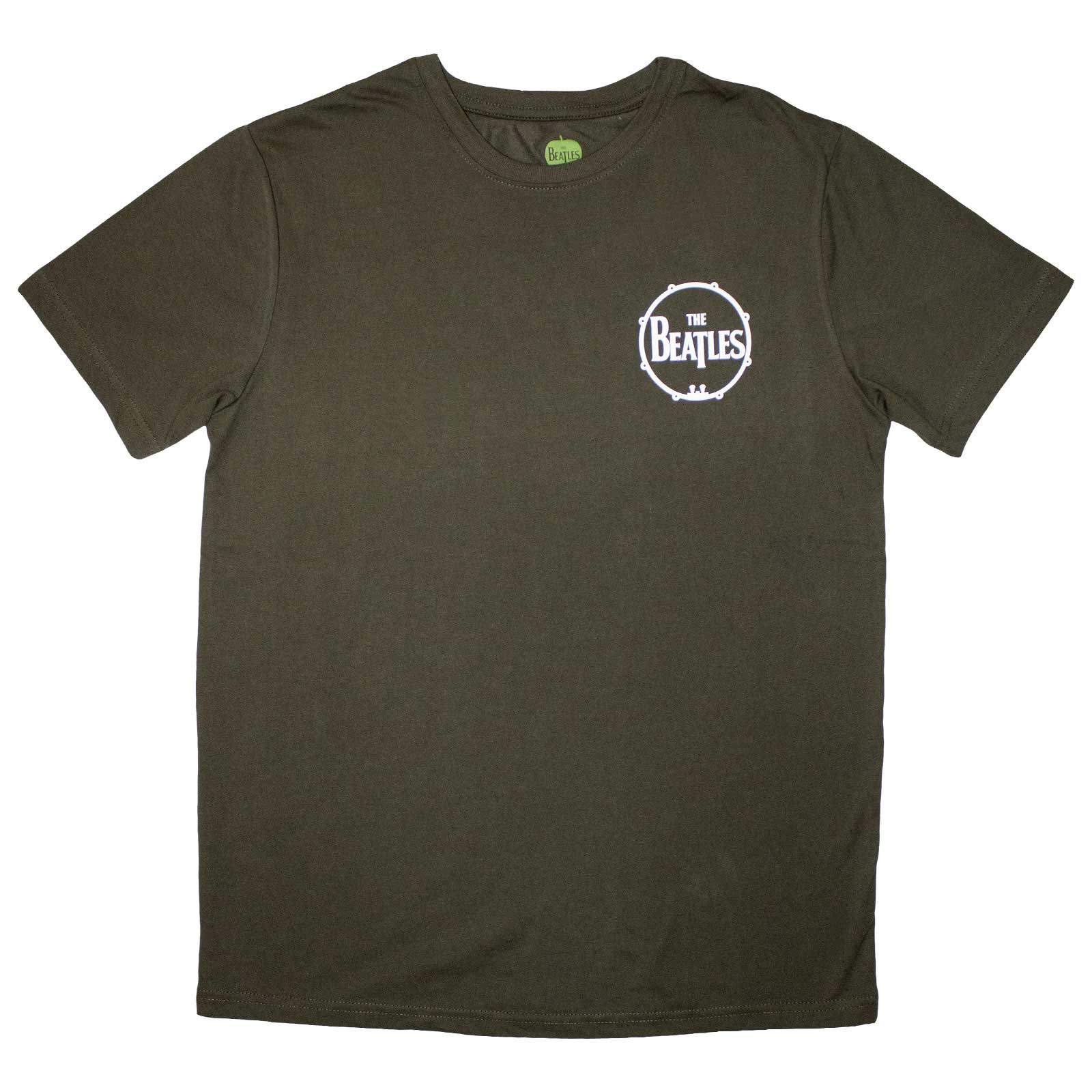 Tričko The Beatles - Mini Drum Logo, Unisex,Zelená,XL