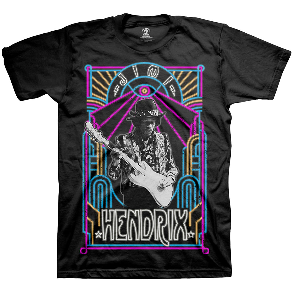 Tričko Jimi Hendrix - Electric Ladyland Neon, Unisex,Čierna,XXL