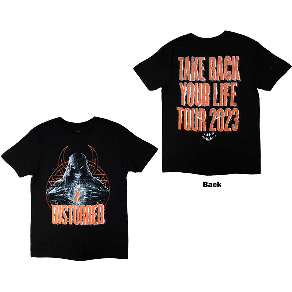 Tričko DISTURBED - European Tour '23 Take Back, Unisex,Čierna,XXL