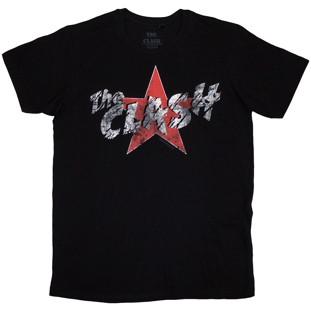 Tričko The Clash - Star Logo, Unisex,Čierna,XXL