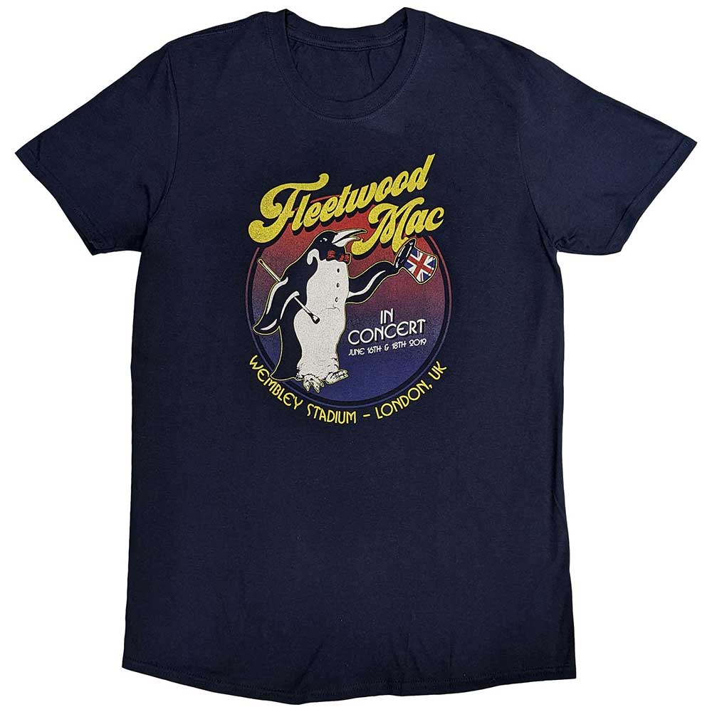Tričko Fleetwood Mac - Wembley 2019, Unisex,Modrá,XXL