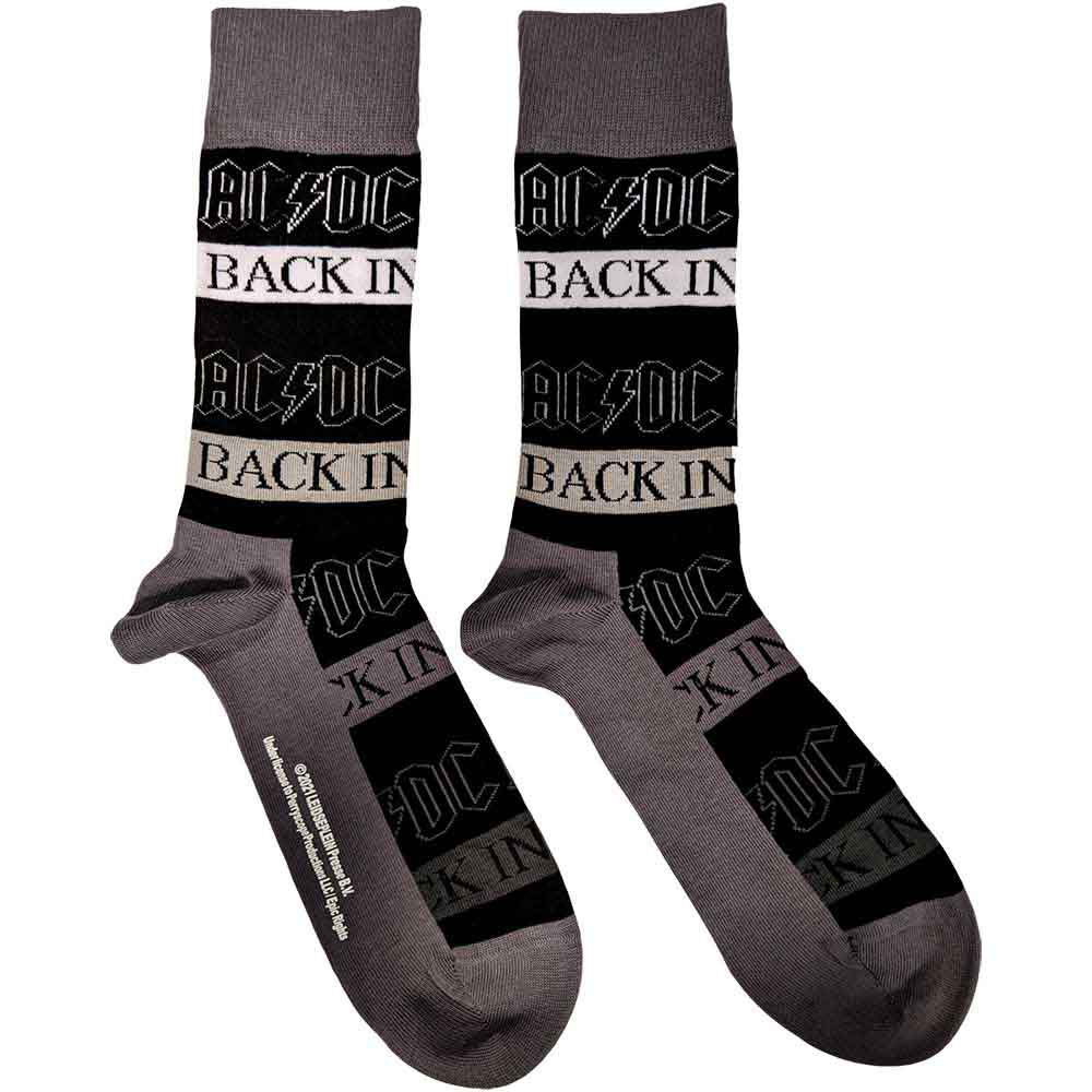 Ponožky AC/DC - Back In Black, Unisex,Čierna,UK 4 - 7