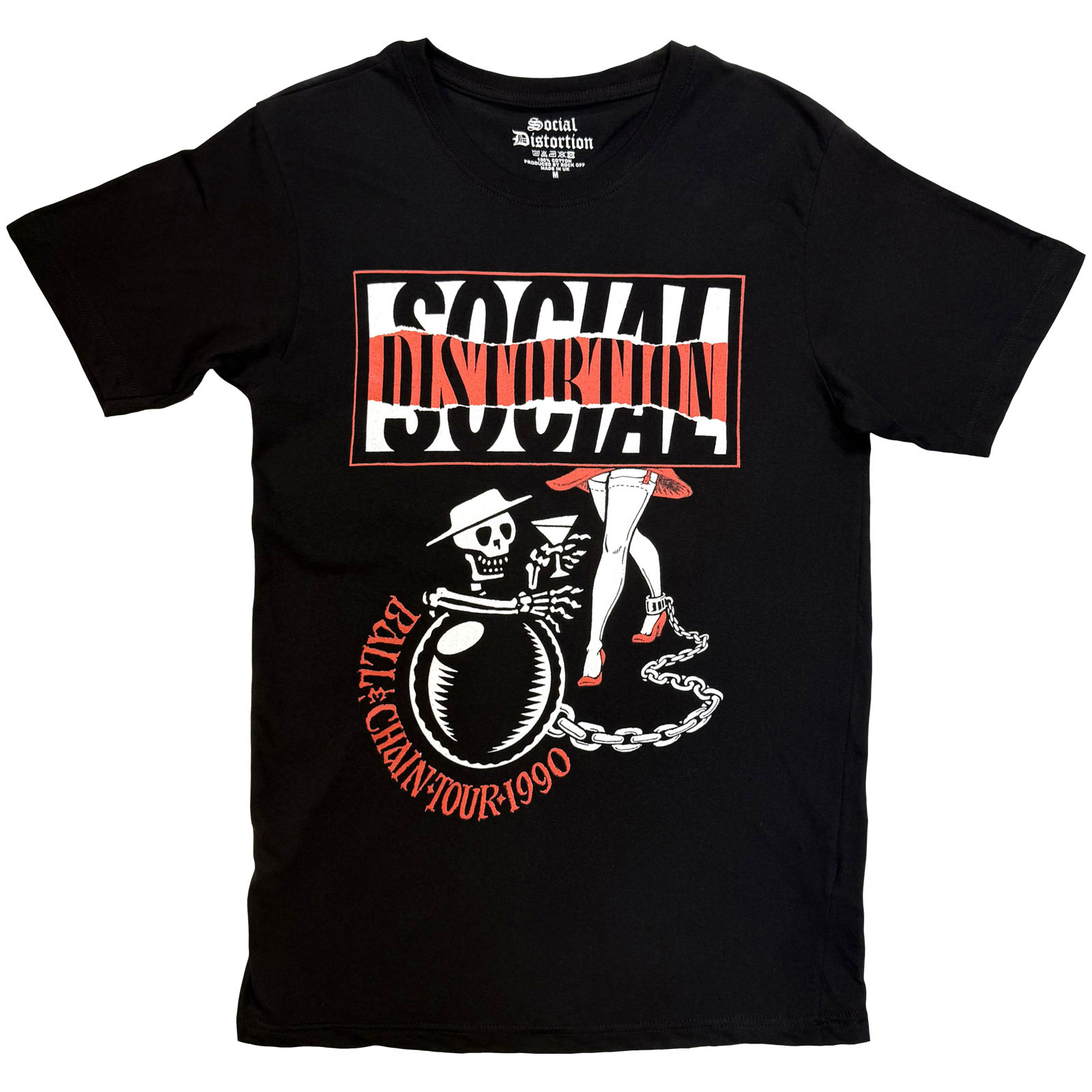 Tričko Social Distortion - Ball and Chain, Unisex,Čierna,XXL