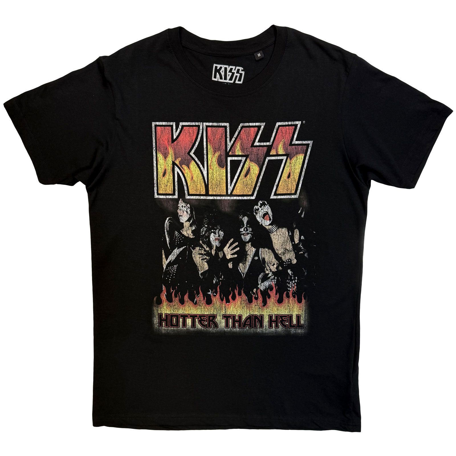 Tričko Kiss - Hotter Than Hell, Unisex,Čierna,XXL