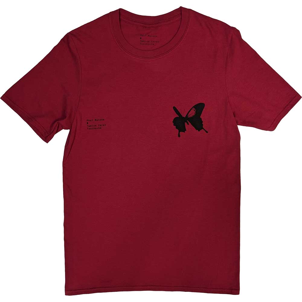 Tričko Post Malone - Twelve Carat, Unisex,Červená,XXL