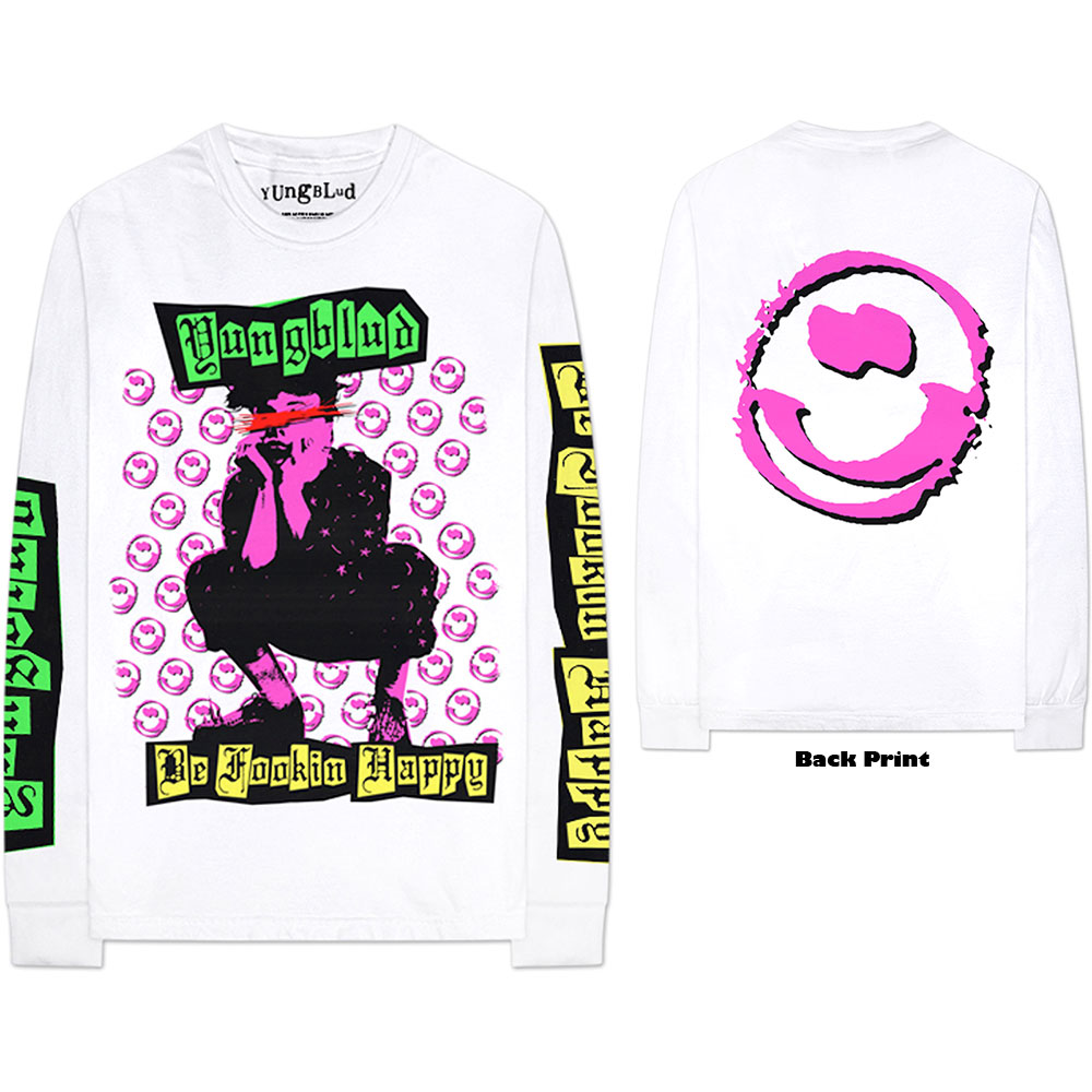 Tričko s dlhým rukávom Yungblud - Punker, Unisex,Biela,XS