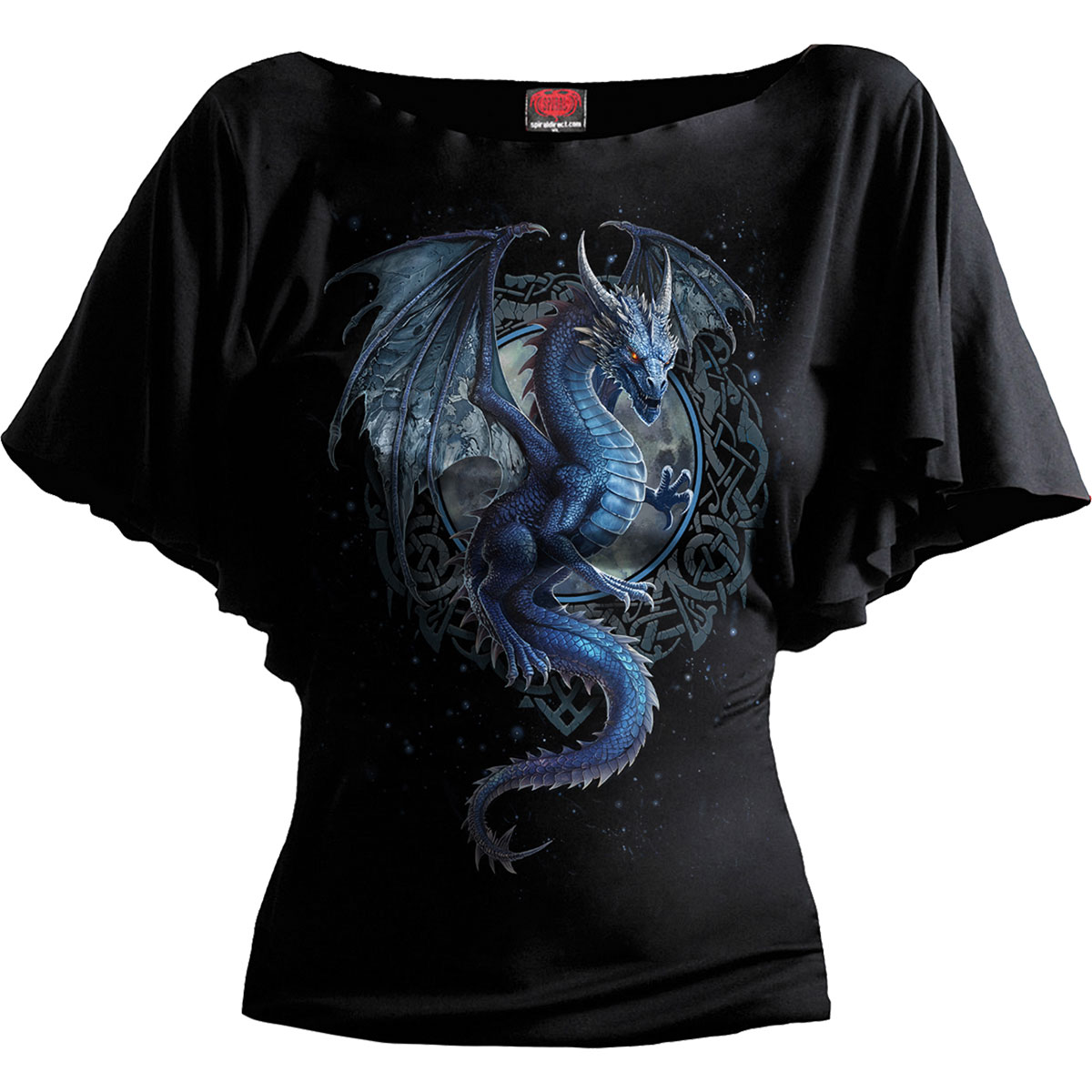 Tričko Spiral Stairs - Storm Dragon, Žena,Čierna,S