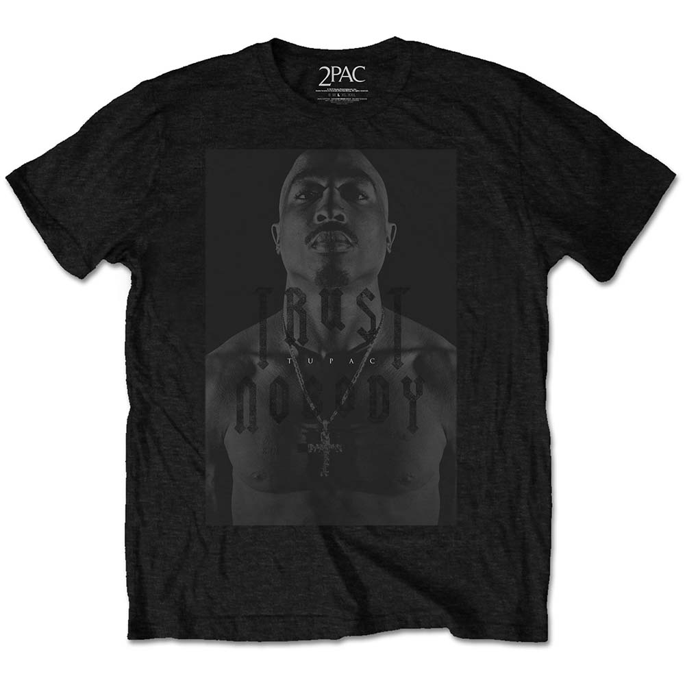 Tričko 2Pac - Trust no one, Unisex,Čierna,XXL