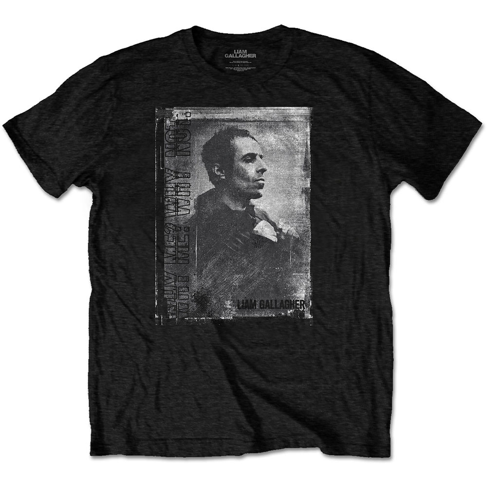 Tričko Liam Gallagher - Monochrome, Unisex,Čierna,XXL