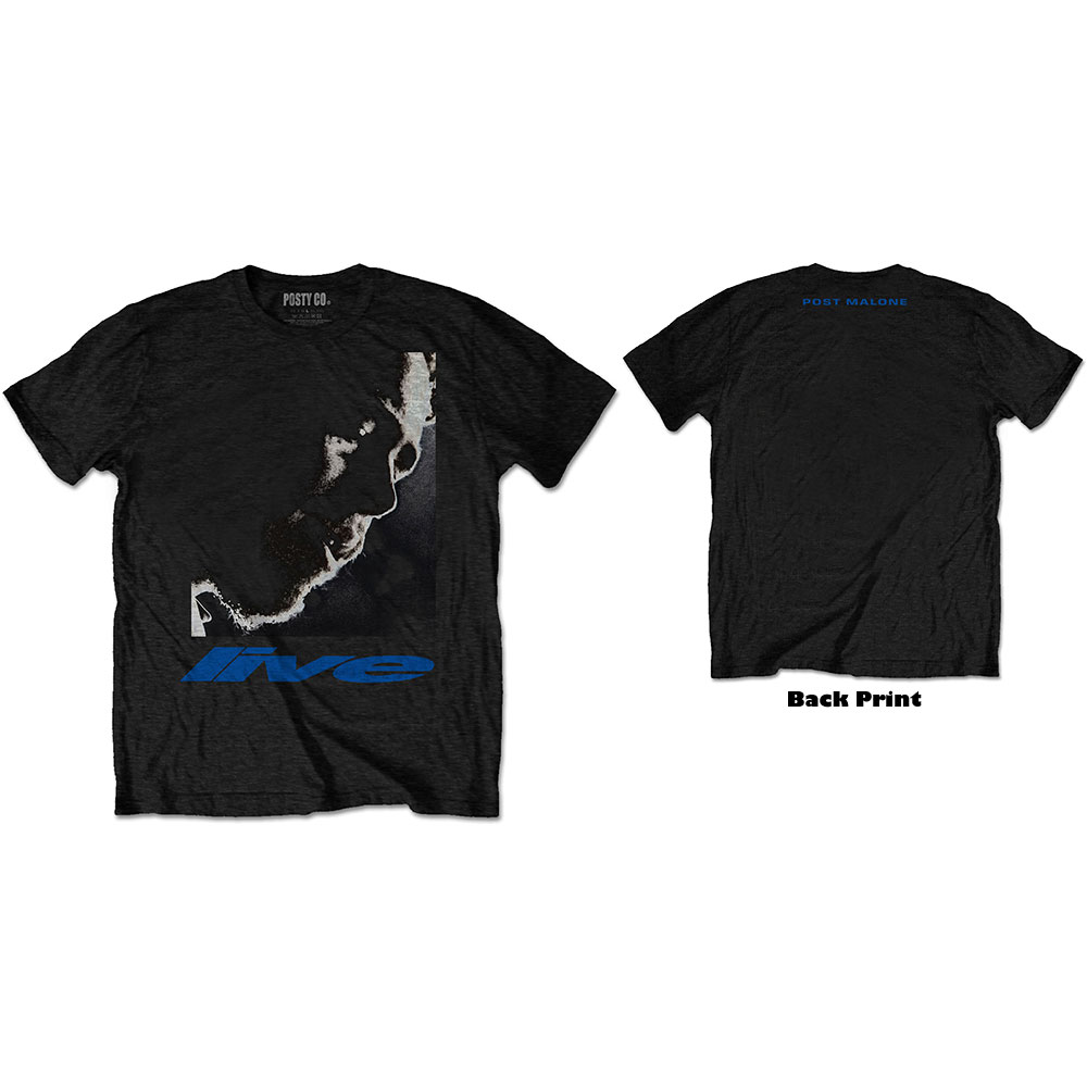 Tričko Post Malone - HT Live Close-Up, Unisex,Čierna,XL