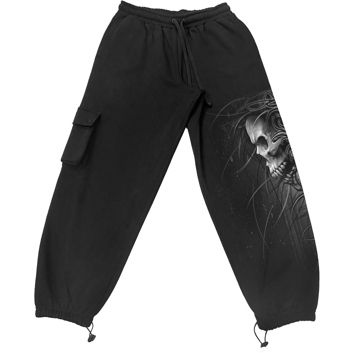Tepláky Spiral Stairs - Unisex Cargo Joggers: Death Forever (Black), Unisex,Čierna,S