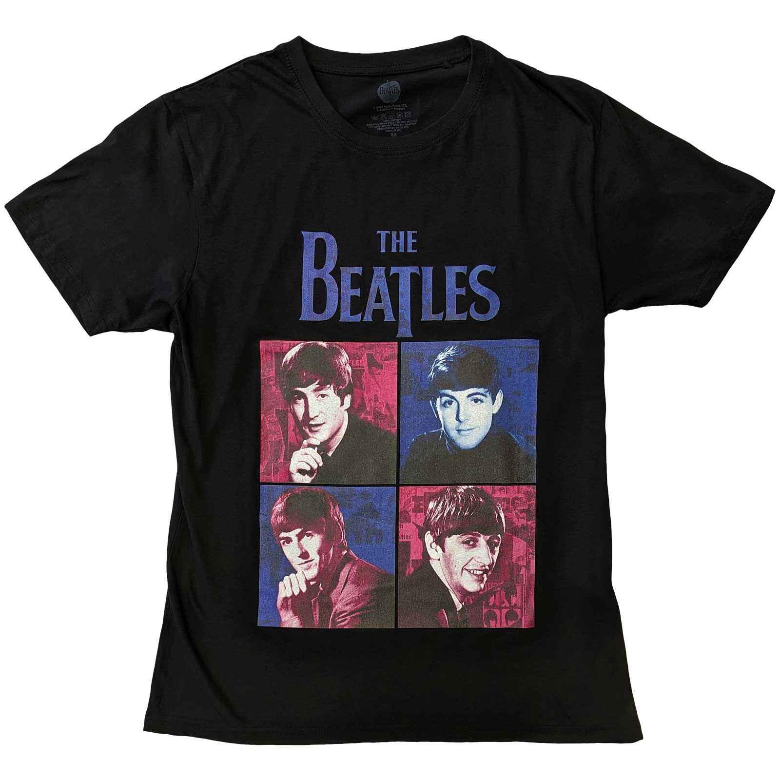 Tričko The Beatles - Portraits, Unisex,Čierna,XXL