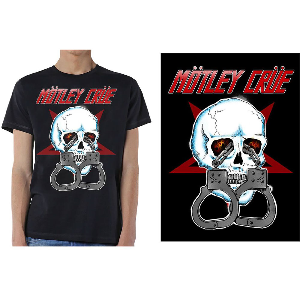 Tričko Motley Crue - Skull Cuffs 2, Unisex,Čierna,XXL
