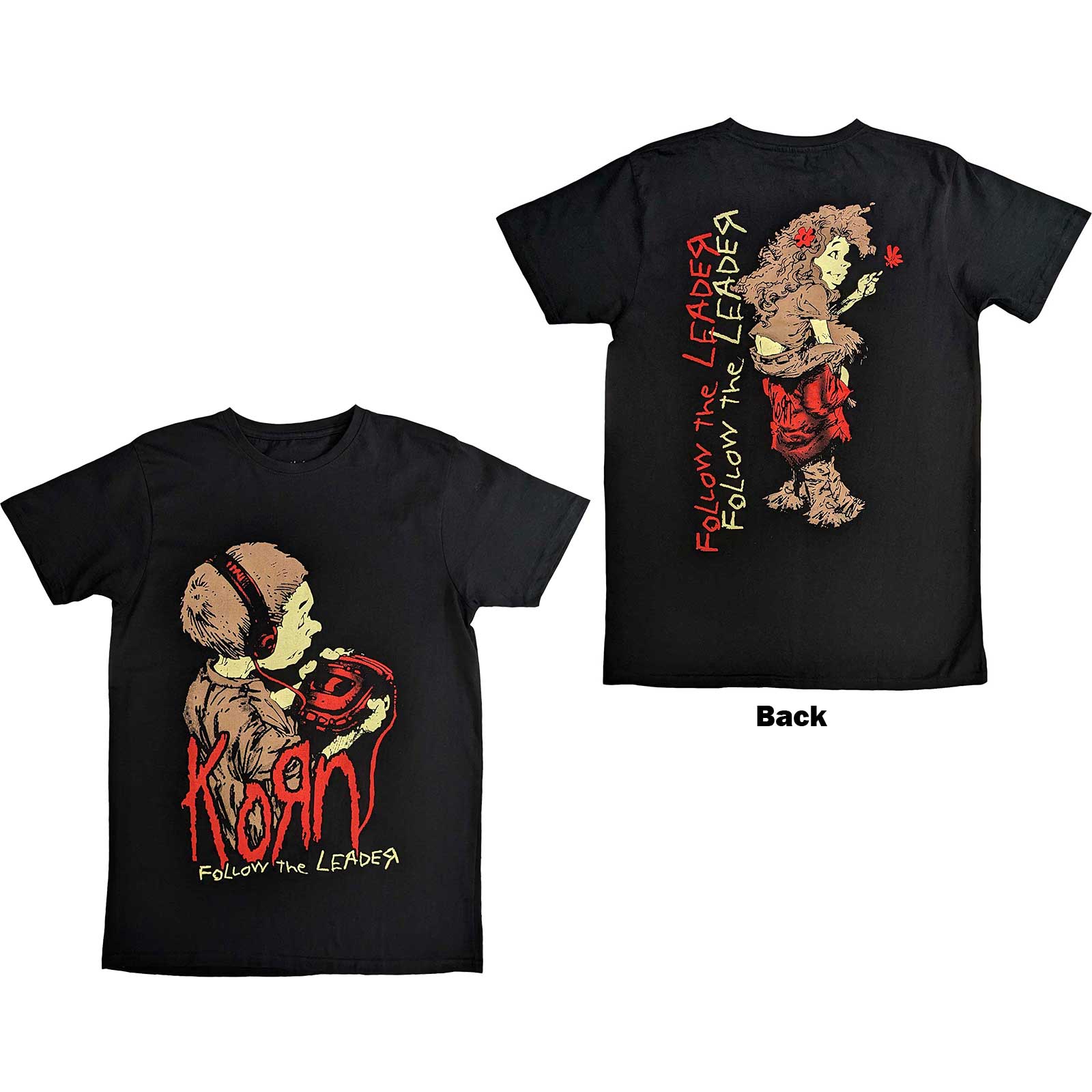 Tričko Korn - Follow The Leader, Unisex,Čierna,XXL